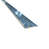 92" Aluminum Awning Rail Round Insert Trim 1.188" Wide, Mill Finish