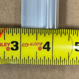 92" Aluminum Awning Rail Round Insert Trim 1.188" Wide, Mill Finish