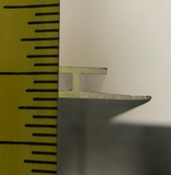 H Channel Aluminum Sheet Divider 1/8" Inside, 48-92" | Mill Finish