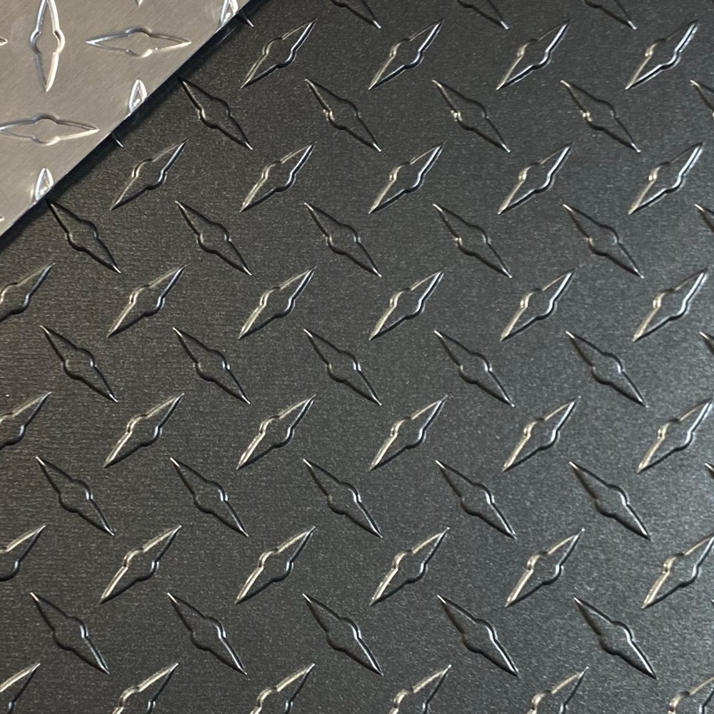 CHARCOAL GREY ALUMINUM DIAMOND PLATE .025" SHEET
