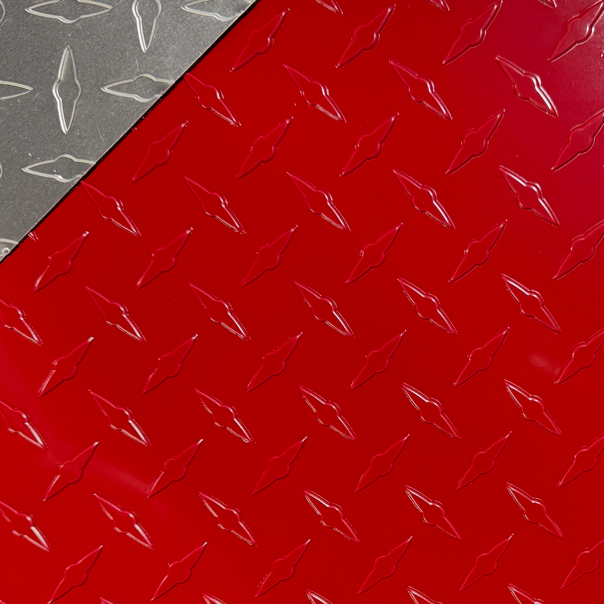 RED ALUMINUM DIAMOND PLATE .025" SHEET