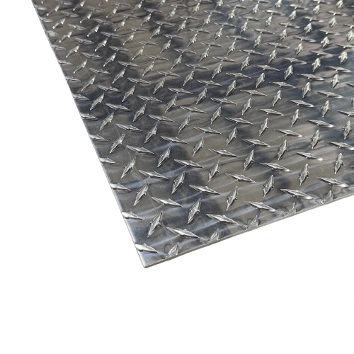 Diamond Plate Polished Aluminum Sheet Treadplate - .063" (1/16")