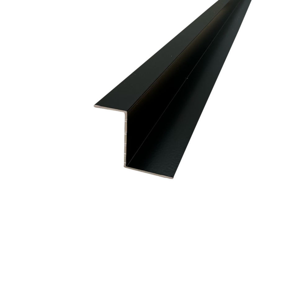 Aluminum Z Trim Bar Angle 92" Long - 5/8"x 1.25" x 1" | Black
