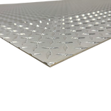 48" x 96" Diamond Plate Polished Aluminum Sheet Treadplate - .125" (1/8")