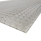 48" x 96" Diamond Plate Polished Aluminum Sheet Treadplate - .125" (1/8")