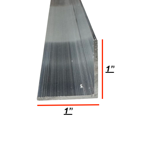 1" x 1" Aluminum Angle Trim 1/16" (48-92") | Mill Finish