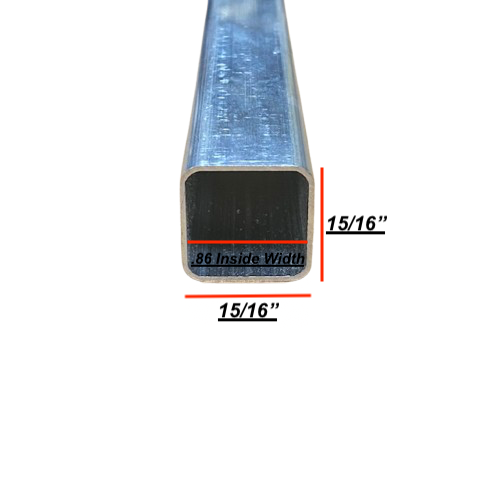 15/16" X 15/16" Aluminum Radius Edge Square Tube | 48"-92"