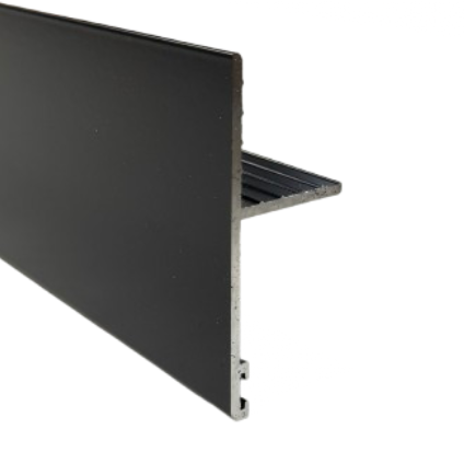 Slide Out 93" Black Aluminum RV Trailer Door T Trim Rail | 3.5" x 1.25" | Pre-Drilled, Seal Insert Track