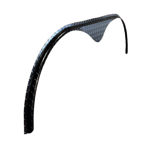 Diamond Plate Tandem Fender Flare Round Aluminum - 20" x 72" x 1" | Polished or Black