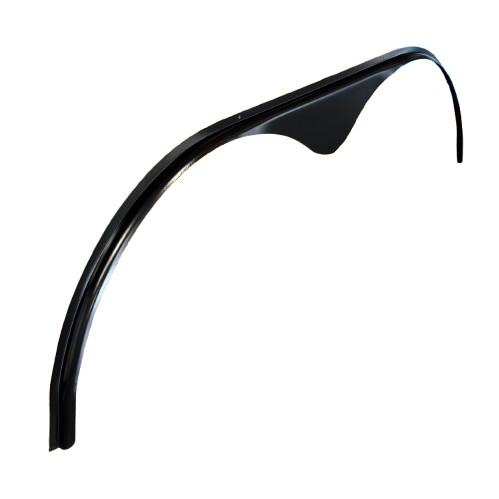 Smooth Tandem Fender Flare Round Teardrop Aluminum - 20" x 72" x 1" | Mill Finish or Black