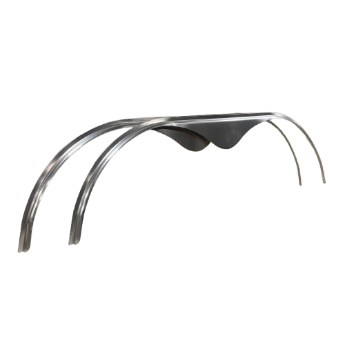 Smooth Tandem Fender Flare Round Teardrop Aluminum - 20" x 72" x 1" | Mill Finish or Black