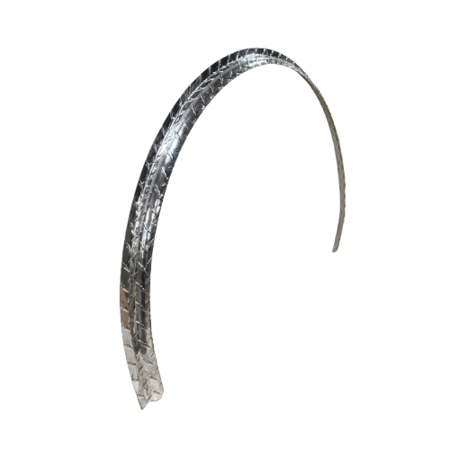 Diamond Plate Fender Flare Round Aluminum - 26" x 36" x 1" | Polished or Black