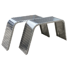 2-Pack Aluminum Smooth Trailer Fenders – 10" X 36" X 18", Round Style, Lightweight & Rustproof, Made In USA