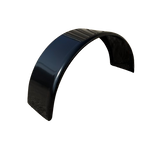 Round Smooth Aluminum Trailer Fender - 9" x 15" x 31" - Mill Finish or Black