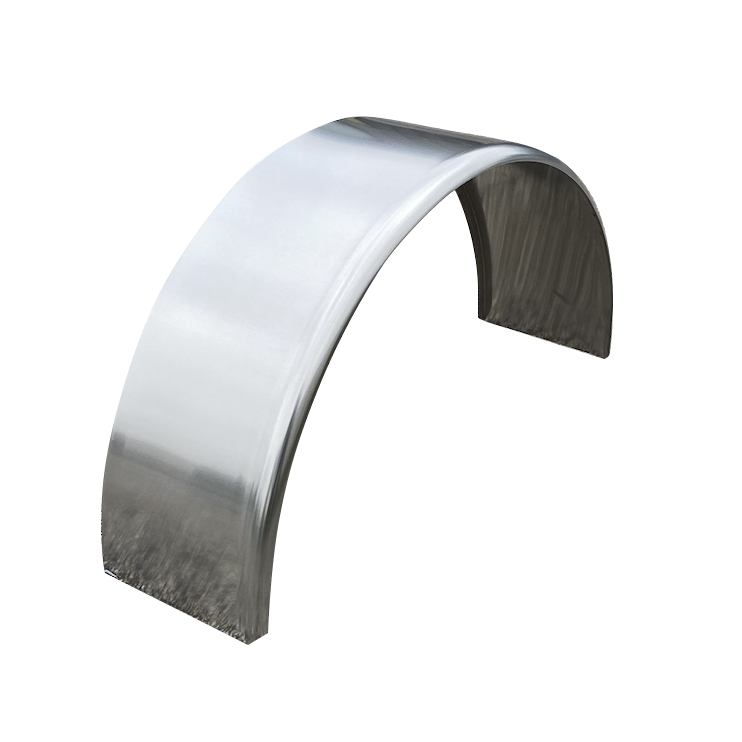 Round Smooth Aluminum Trailer Fender - 10" x 18" x 36" | Mill Finish or Black