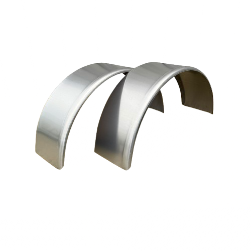 Round Smooth Aluminum Trailer Fender - 9" x 15" x 31" | Mill Finish or Black