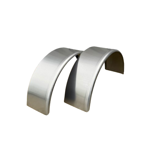 Round Smooth Aluminum Trailer Fender - 9" x 17" x 34" | Mill Finish or Black
