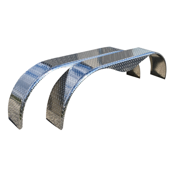 DIAMOND PLATE TANDEM ALUMINUM TEARDROP FENDER - 72