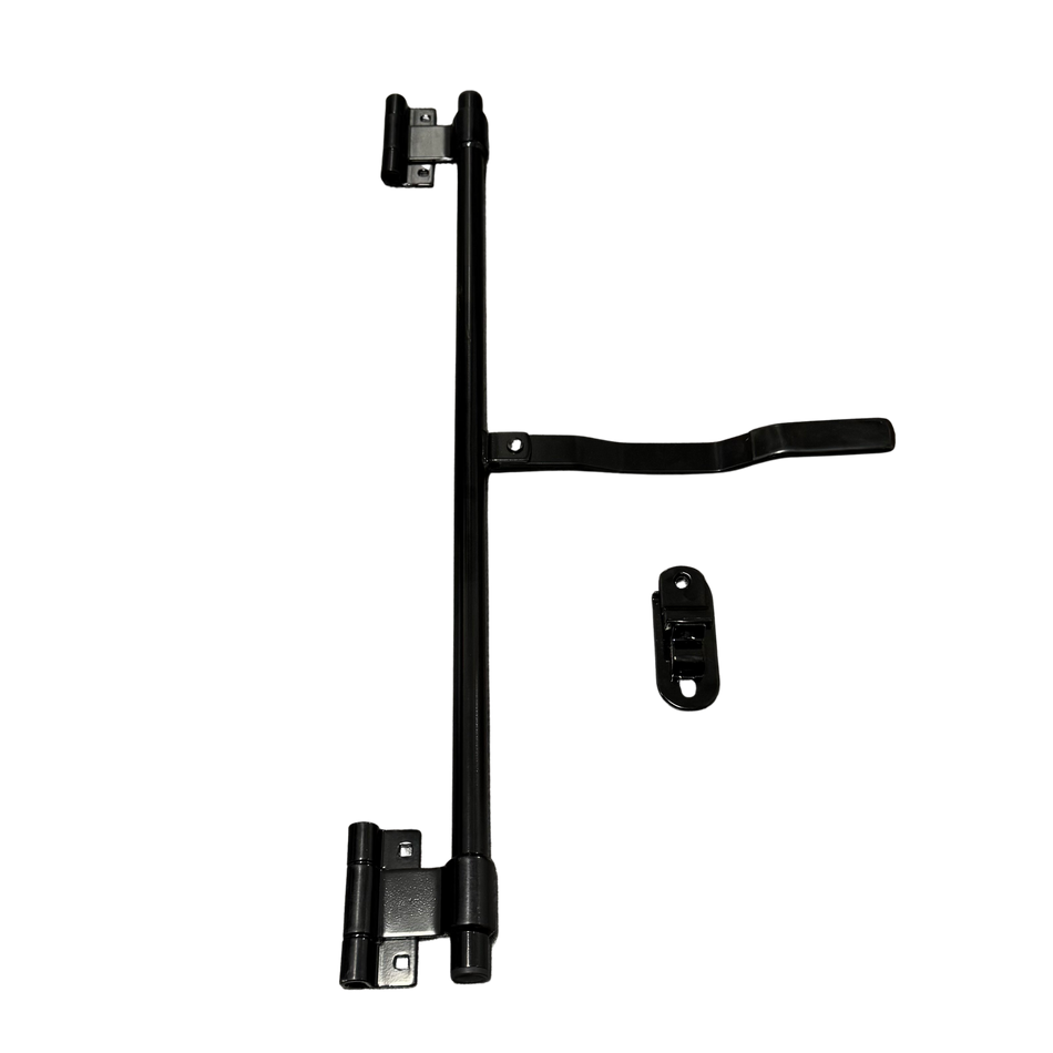 36" Trailer Cam Bar Lock Swinging Door Handle Latch with Hasp (2 pc) - Plain or Black