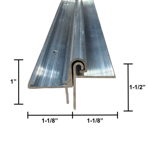 Aluminum Trailer Hinge Travel RV Offset Galley Hatch Awning Door Hurricane Teardrop Insert - Mill Finish