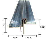 Aluminum Trailer Hinge Travel RV Galley Hatch Awning Door Hurricane Teardrop Insert - Mill Finish