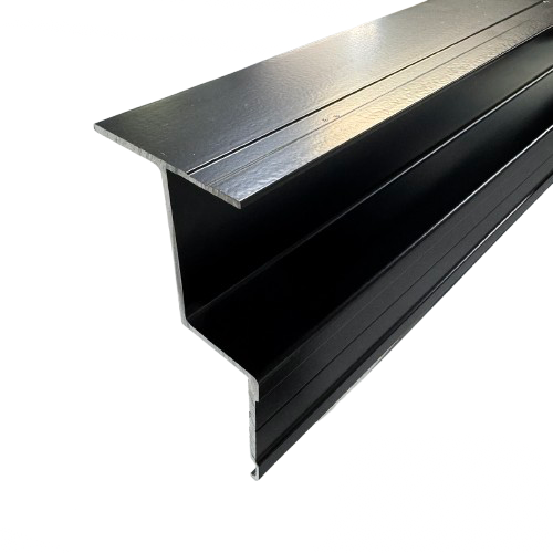 5-1/8" Top Trim Aluminum Light Insert Cargo Trailer RV Trim 92" | Black