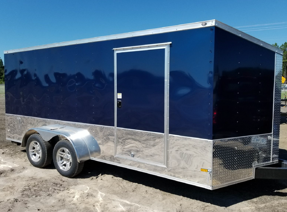 Indigo Blue Aluminum Cargo Trailer RV Sheet Skin - 49" Wide .030" Thick (Painted)