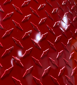 24" x 96" Red Diamond Plate Sheet .025" Thick