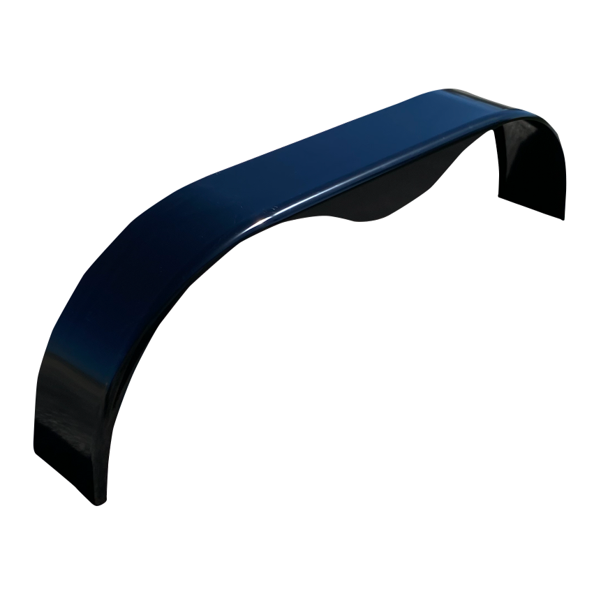 Smooth Round Tandem Aluminum Teardrop Fender - 72" x 10" x 20" | Mill Finish or Black