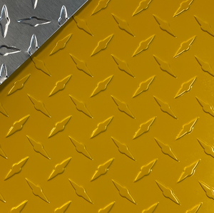 Yellow Aluminum Diamond Plate .025" Sheet (ALL SIZES)