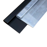 2" LARGE J TRIM GUTTER RAIL CAPPING 92" LONG x 1/4" Hook