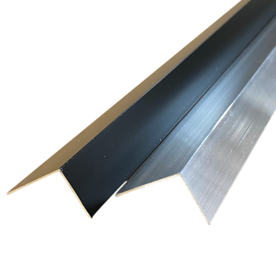 1" x 1.5" Aluminum Angle Trim 92" Long | Mill Finish or Black