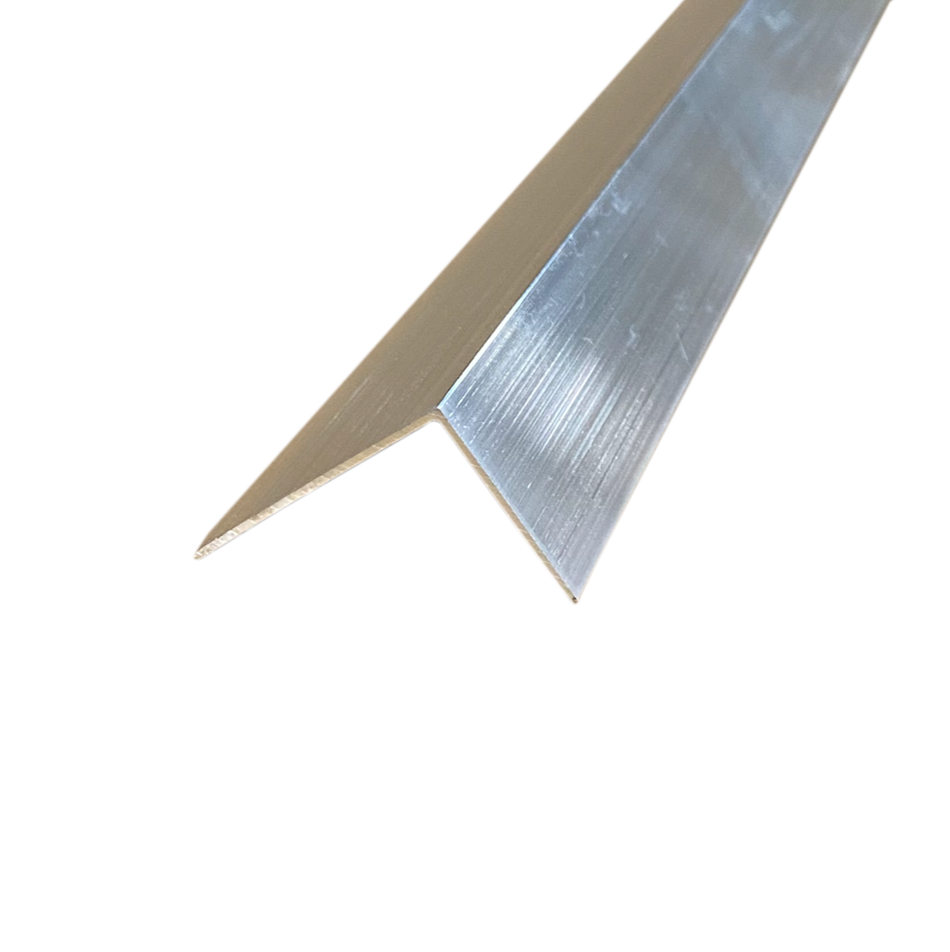 1" x 1.5" Aluminum Angle Trim 92" Long | Mill Finish or Black