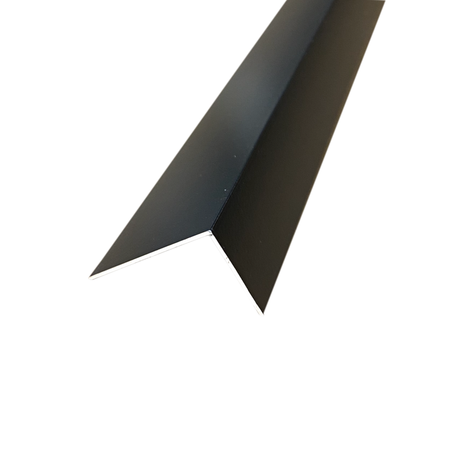 1" x 1.5" Aluminum Angle Trim 92" Long | Mill Finish or Black