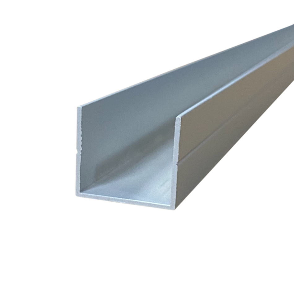 1" U Channel Rail Aluminum Trim C Channel | Black, Slate, or Mill Finish