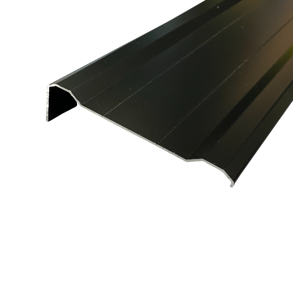 4" Wide, 2 Ridge Large Aluminum Cargo Trailer RV Cove Top, Bottom Trim 92" x 1" Leg