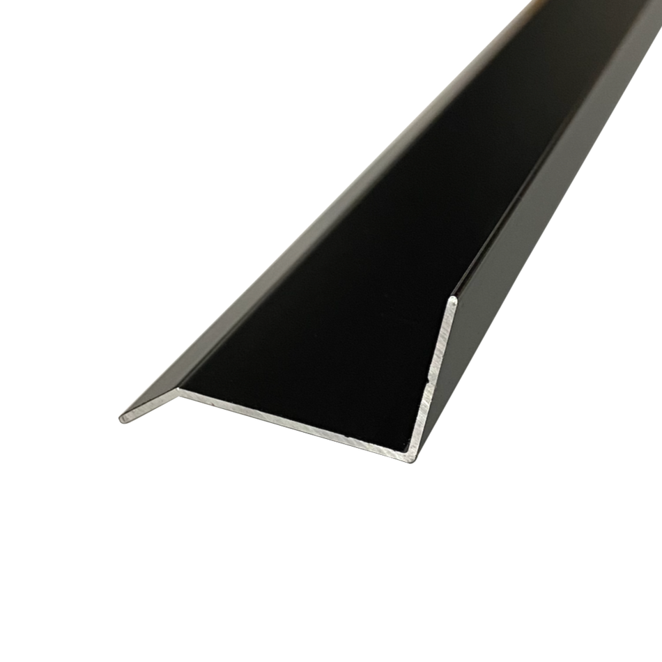 92" Aluminum Angle Drip Edge 1.25" Trim | Mill Finish or Black