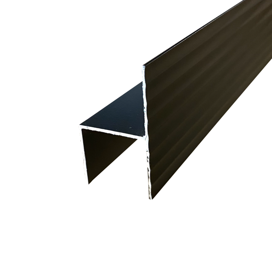 H-Channel 93" Aluminum Trim 2" x 1 1/8" Cargo Trailer Door Trim, Chair Rail