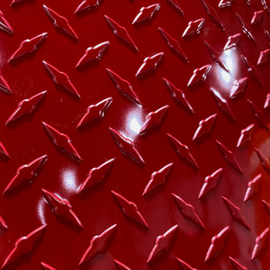 Red Aluminum Diamond Plate .025" Sheet (ALL SIZES)