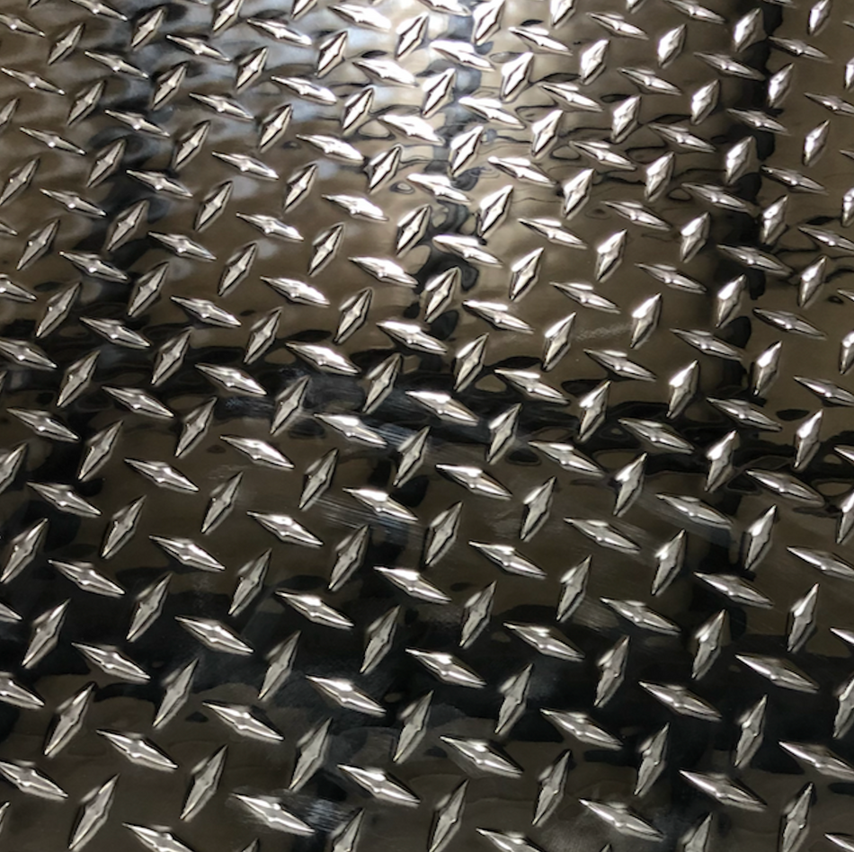 Diamond Plate Polished Aluminum Sheet .045" (ALL SIZES)