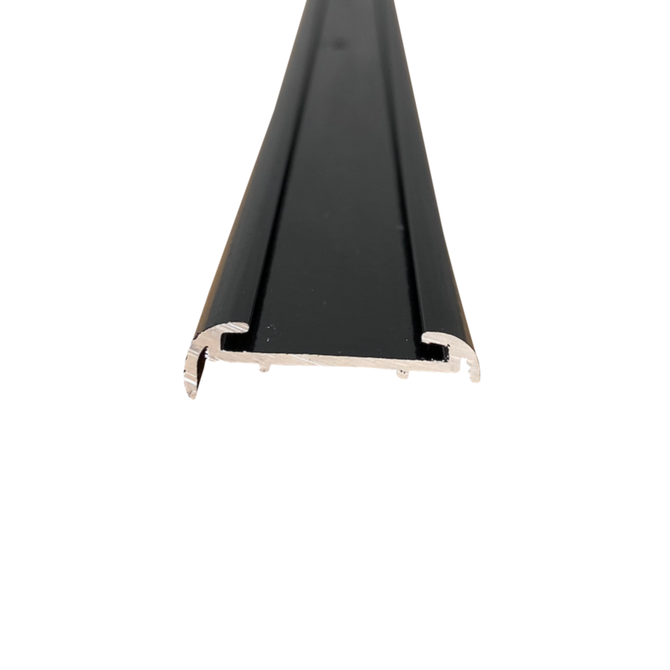 92" Aluminum Vinyl Insert Type RV Trailer Molding Trim 1 1/8" x 1/8" Leg | Mill Finish or Black