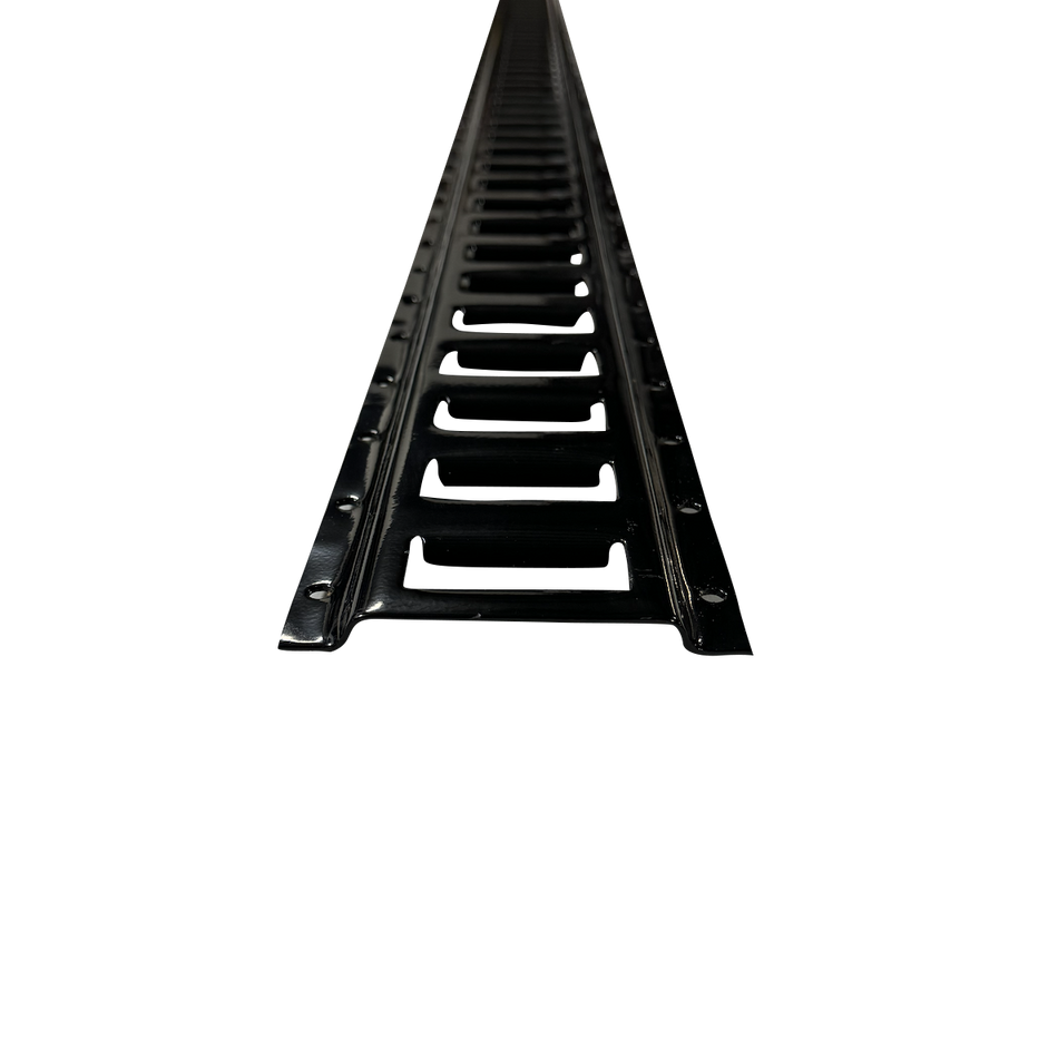 E Track Tie Down Rails Black Powder Coated Steel E-Track 24-96"