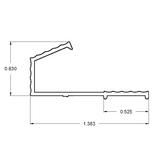 Gutter Rail 92" Aluminum Channel 1 3/8" x 5/8" Trailer, RV Trim