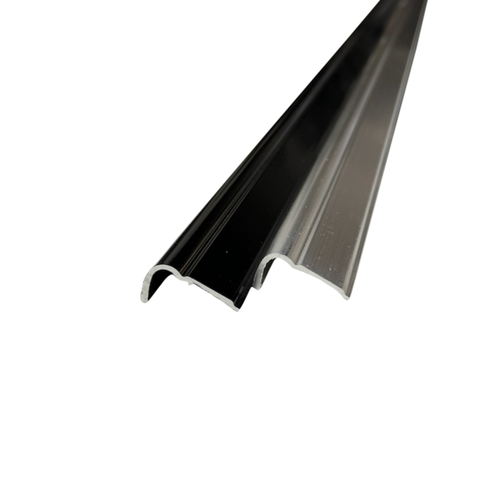 92" RV Lower Filon Siding Trim Cover Trailer Aluminum Non-Insert Edge | Mill Finish or Black