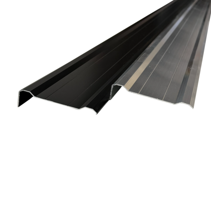 4" Wide, 2 Ridge Large Aluminum Cargo Trailer RV Cove Top, Bottom Trim 92" x 1" Leg