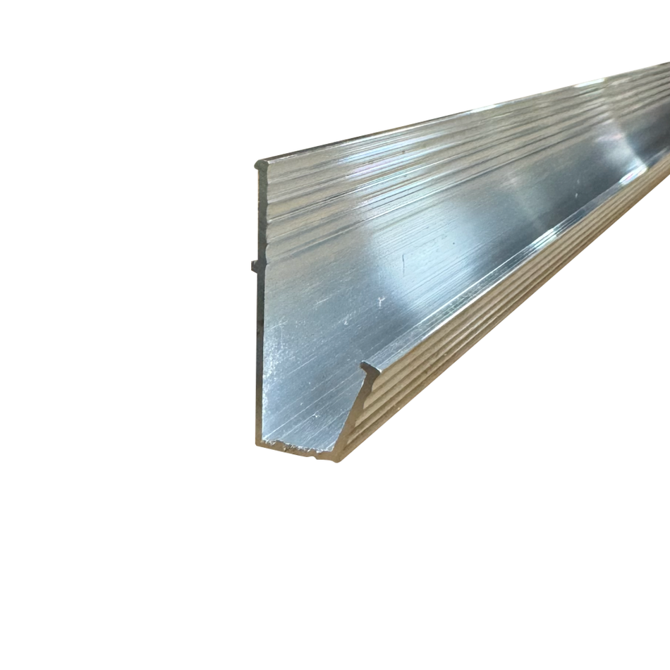 92" Aluminum Gutter Rail Channel 1 3/8" x 5/8" Trailer RV Trim | Mill Finish or Black