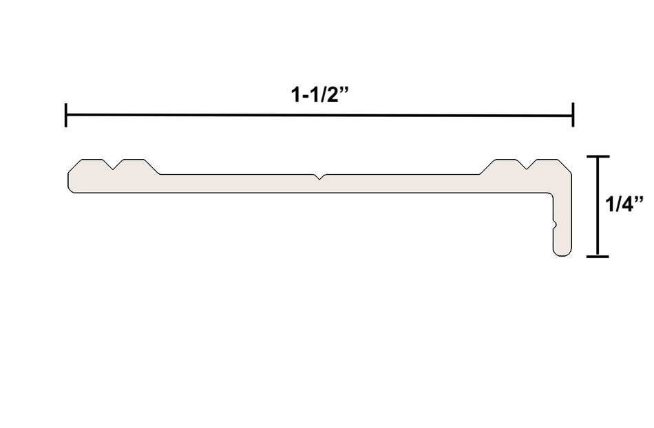 1.5" x 92" Aluminum Cargo Trailer RV Rub Rail Trim Slim 1/4" Leg | Mill Finish or Black