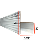 H-Channel 93" Aluminum Trim 2" x 1-3/8" (1-1/4" Inside) Cargo Trailer Door Trim, Chair Rail