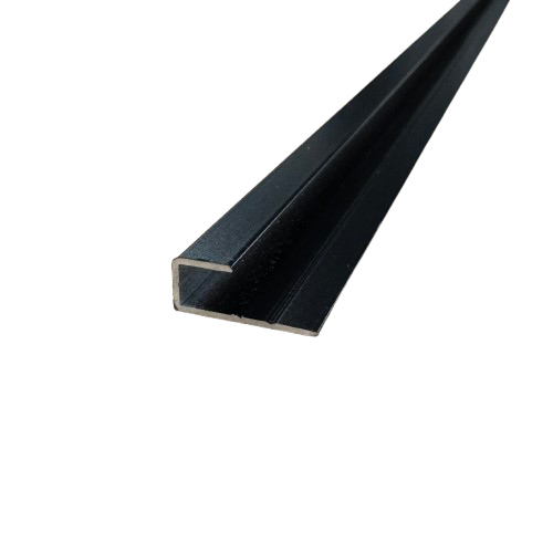 J Trim Aluminum 1/4" Inside Capping Rail Gutter Trim 92" Long, 7/8" Tall | Mill Finish or Black