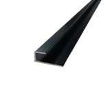 J Trim Aluminum 1/4" Inside Capping Rail Gutter Trim 92" Long, 7/8" Tall - Mill Finish or Black